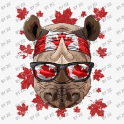Canadian Rhino Patriotic Canada Flag Maple Leaf Pr Ladies Fitted T-Shirt -DIOO Clothing Shop d.2526179306.25067386.s3.1 f6f6f6 Wml6 800x800 1
