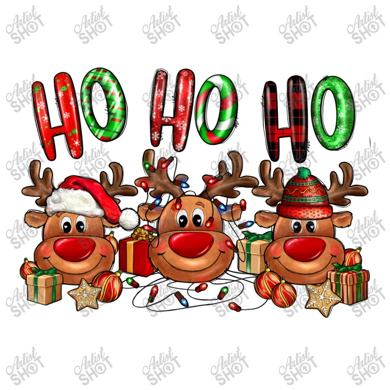 Ho Ho Ho Reindeer Women's V-Neck T-Shirt 7 Ho Ho Ho Reindeer Women's V-Neck T-Shirt - Image 5