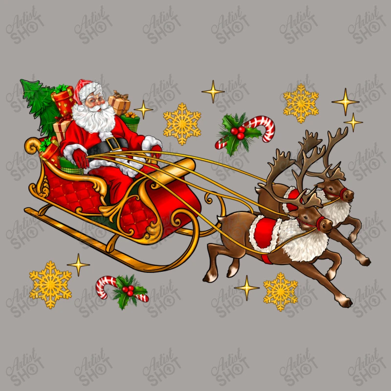 Santa Sleigh And Reindeers Racerback Tank 7 Santa Sleigh And Reindeers Racerback Tank - Image 5