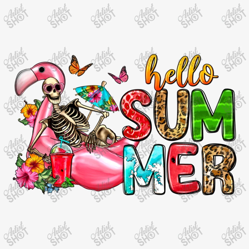 Hello Summer Skeleton Ladies Fitted T-Shirt 7 Hello Summer Skeleton Ladies Fitted T-Shirt - Image 5