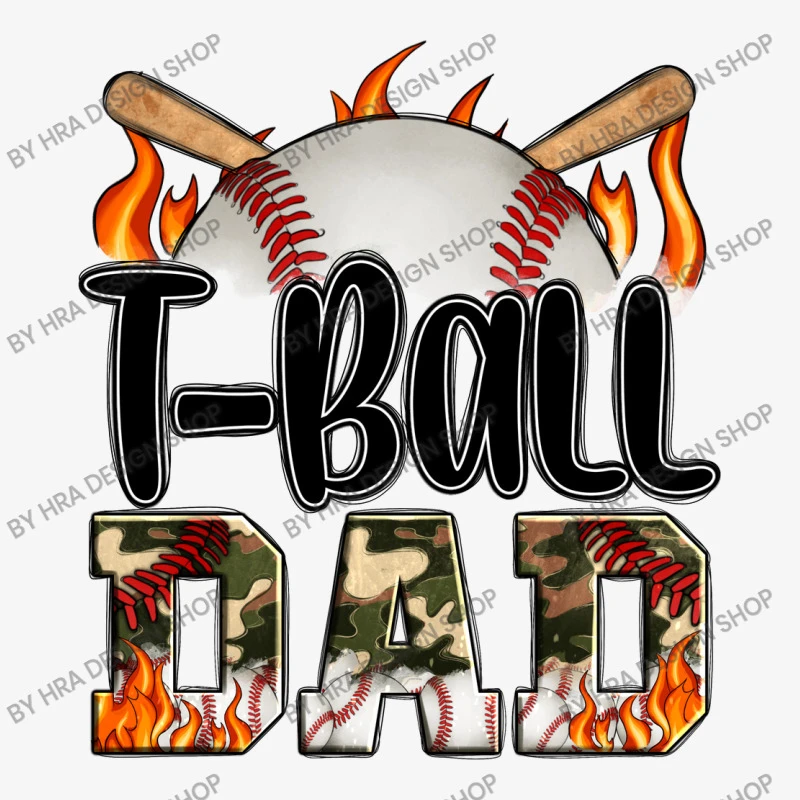 T-Ball Ball Camo T-Ball Dad Ladies Fitted T-Shirt 7 T-Ball Ball Camo T-Ball Dad Ladies Fitted T-Shirt - Image 5