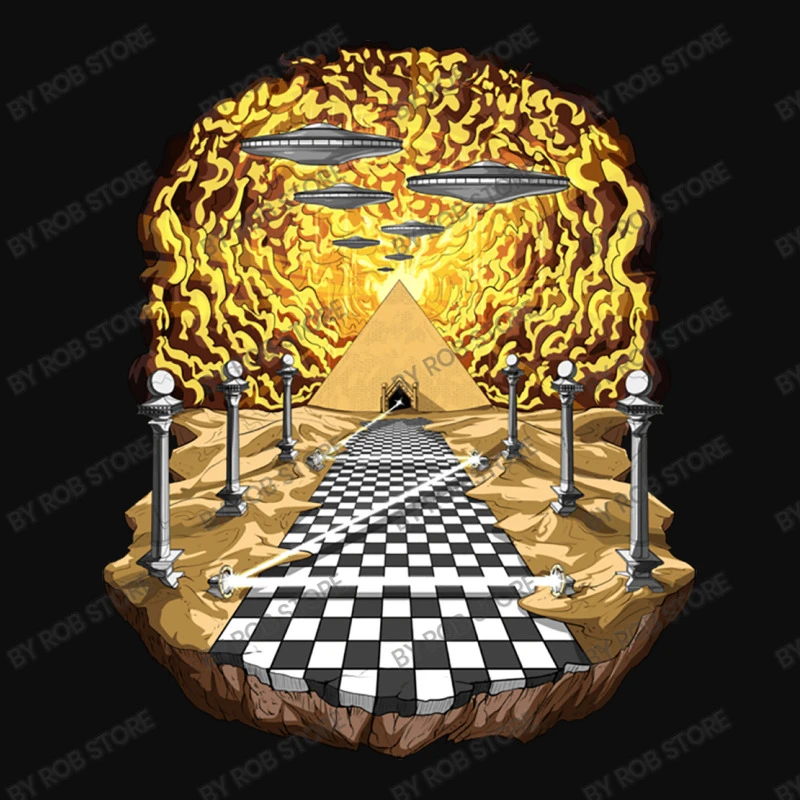 Egyptian Pyramids Aliens Crop Top 5 Egyptian Pyramids Aliens Crop Top - Image 3