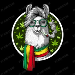 Llama Rastafari Smoking Weed Women's V-Neck T-Shirt -DIOO Clothing Shop d.2526646426.25082828.s3.1 000000 Um9iIFN0b3Jl 800x800 1