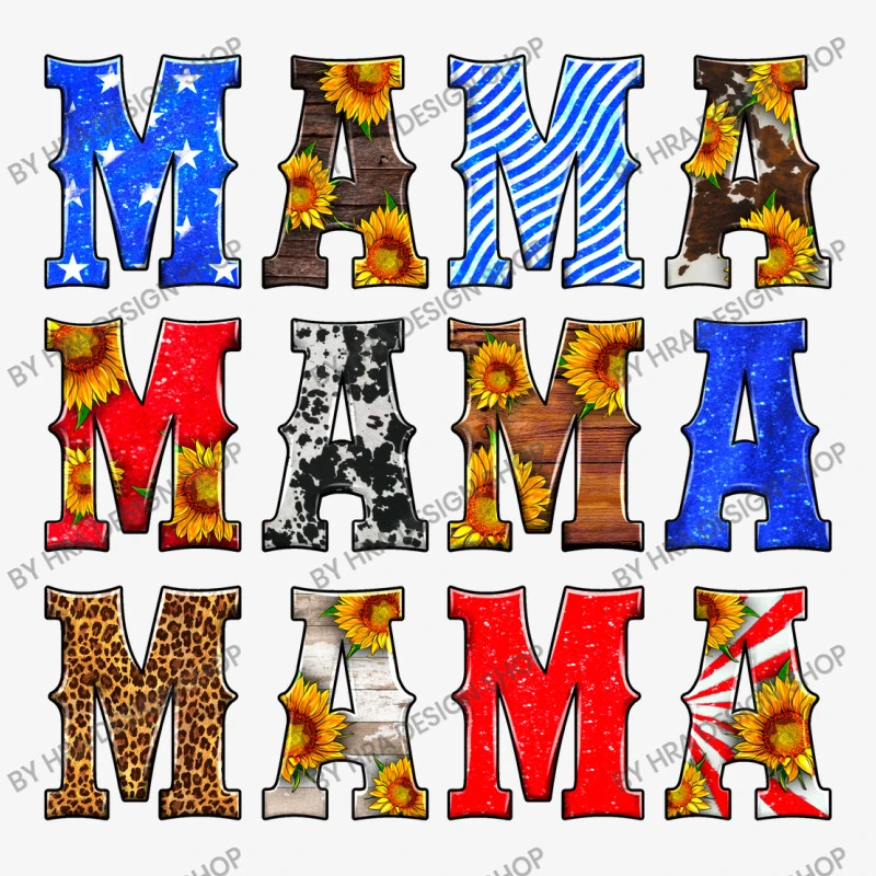 Western American Flag Mama Mama Mama Ladies Fitted T-Shirt 7 Western American Flag Mama Mama Mama Ladies Fitted T-Shirt - Image 5