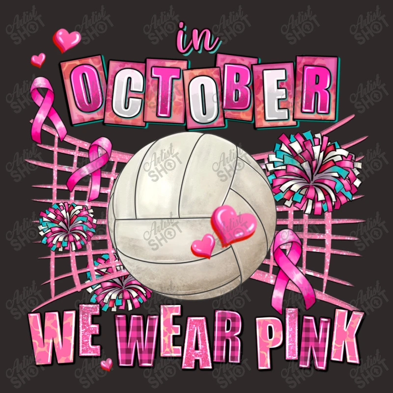In October We Wear Pink Volleyball Racerback Tank 7 In October We Wear Pink Volleyball Racerback Tank - Image 5