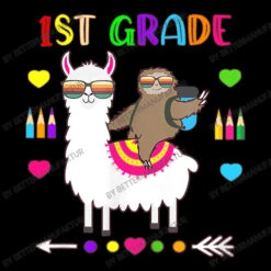Sloth Llama 1st Grade Squad Teacher Student Back T Women's V-Neck T-Shirt -DIOO Clothing Shop d.2527023575.25094054.s3.1 000000 QmV0dGVyTWFudWZha3R1cg 800x800 1