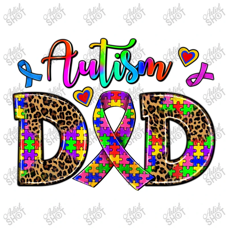 Rainbow Colors Autism Dad Crop Top 5 Rainbow Colors Autism Dad Crop Top - Image 3