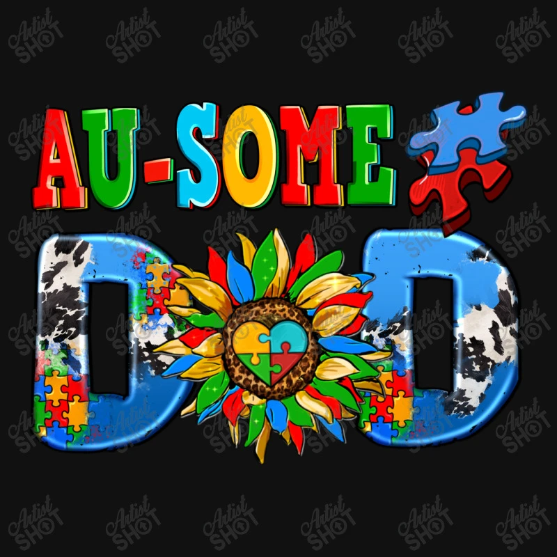 Ausome Autism Dad All Over Women's T-shirt 7 Ausome Autism Dad All Over Women's T-shirt - Image 5