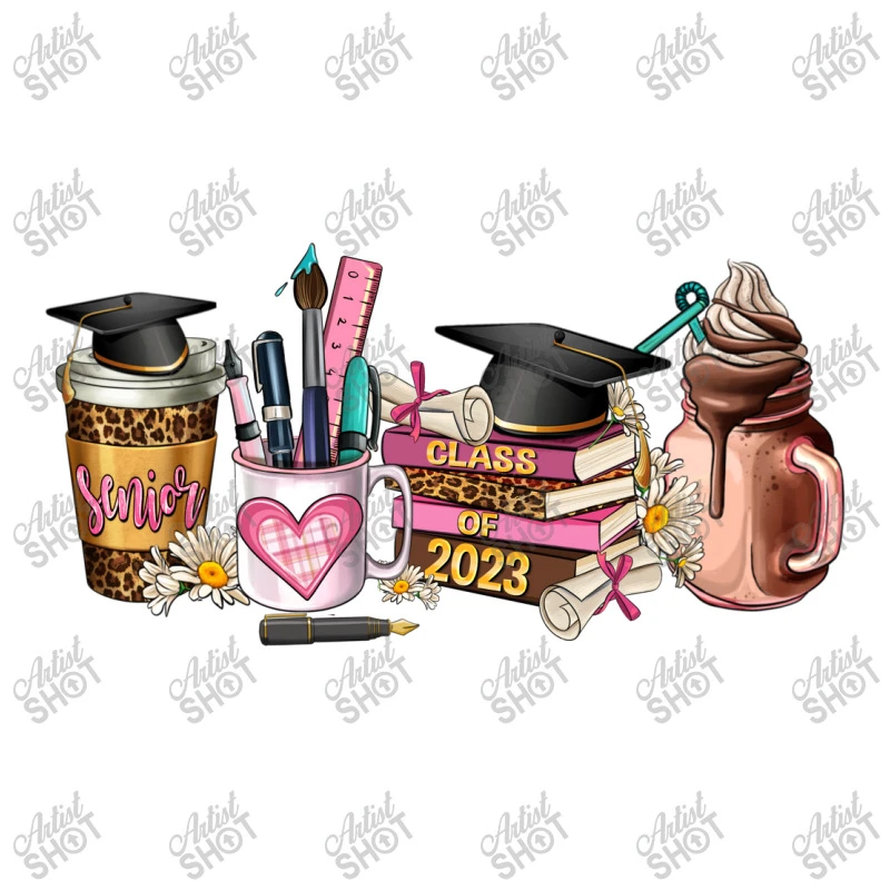 Senior 2023 Graduation Coffee Cups Crop Top 5 Senior 2023 Graduation Coffee Cups Crop Top - Image 3