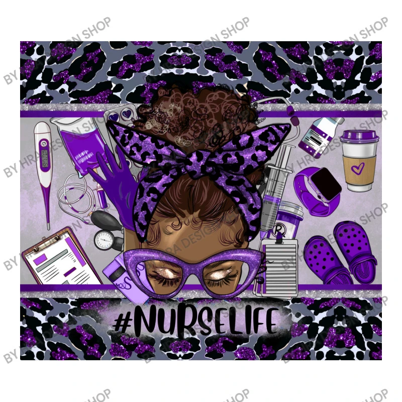 Afro Messy Bun Purple Gray Crop Top 5 Afro Messy Bun Purple Gray Crop Top - Image 3