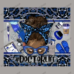 Afro Messy Bun Doctor Life Navy Blue Gray Racerback Tank -DIOO Clothing Shop d.2527105195.25097369.s3.1 a8a3a0 SFJBIERlc2lnbiBTaG9w 800x800 1