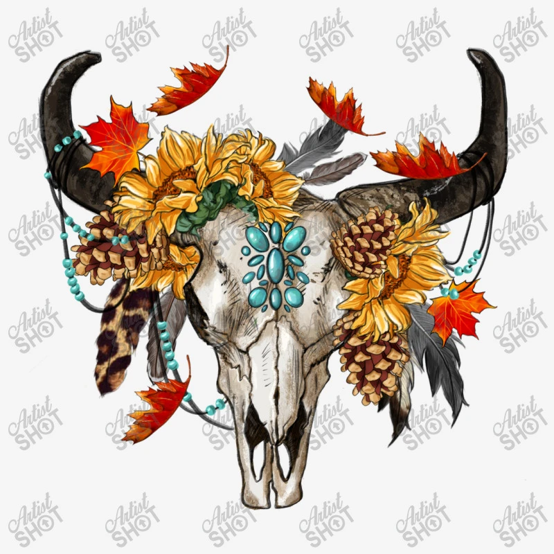Fall Bull Skull All Over Women's T-shirt 7 Fall Bull Skull All Over Women's T-shirt - Image 5