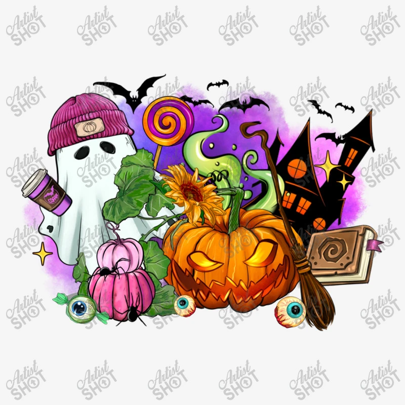 Halloween Ghost And Jack O Lantern All Over Women's T-shirt 7 Halloween Ghost And Jack O Lantern All Over Women's T-shirt - Image 5