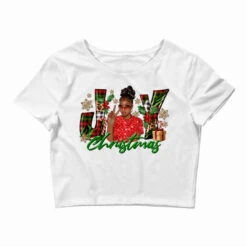 Christmas Joy Black Fashion Woman Crop Top