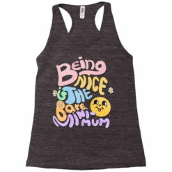 Being Nice Is The Bare Minimum Sublimat Racerback Tank -DIOO Clothing Shop pd.2526069094.45.25082405.s3.1 front charcoal black ffffff none x1y0 142 800x800 1
