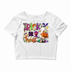 Trick Or Treat With Ghost Crop Top