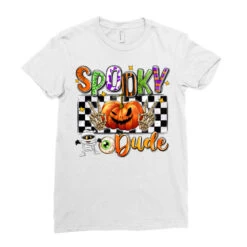 Spooky Dude With Pumpkin Ladies Fitted T-Shirt -DIOO Clothing Shop pd.2526151398.36.25057192.s3.1 front white ffffff none x0y0 154 800x800 1