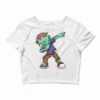 Dabbing Zombie Halloween Costume Funny Zombies Boy Crop Top -DIOO Clothing Shop pd.2526160707.87.25063638.s3.1 front white ffffff none x12.5y0 121 800x800 1