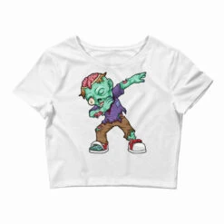 Dabbing Zombie Halloween Costume Funny Zombies Boy Crop Top