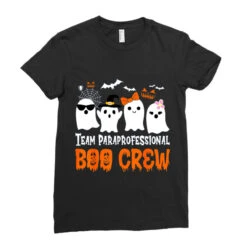 Team Paraprofessional Boo Crew Halloween Ghost Ladies Fitted T-Shirt -DIOO Clothing Shop pd.2526197182.36.25084444.s3.1 front black ffffff none x0y22 154 800x800 1