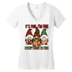It's Fine I'm Fine Everything Is Fine Women's V-Neck T-Shirt -DIOO Clothing Shop pd.2526260774.72.25057766.s3.1 front white ffffff none x0y0 138 800x800 1