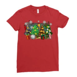 Christmas Trees With Volleyball Ladies Fitted T-Shirt 9 Christmas Trees With Volleyball Ladies Fitted T-Shirt -DIOO Clothing Shop pd.2526263865.36.25084800.s3.1 front red ffffff none x0y0 154 800x800 1