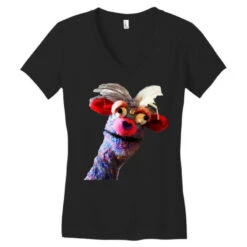 Mr. Pon Pon Women's V-Neck T-Shirt -DIOO Clothing Shop pd.2526292361.72.25086378.s3.1 front black ffffff none x0y0 138 800x800 1