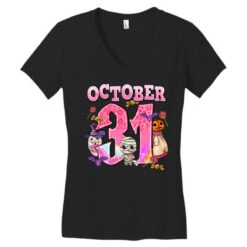 October 31 Women's V-Neck T-Shirt 9 October 31 Women's V-Neck T-Shirt -DIOO Clothing Shop pd.2526340758.72.25086242.s3.1 front black ffffff none x0y0 138 800x800 1