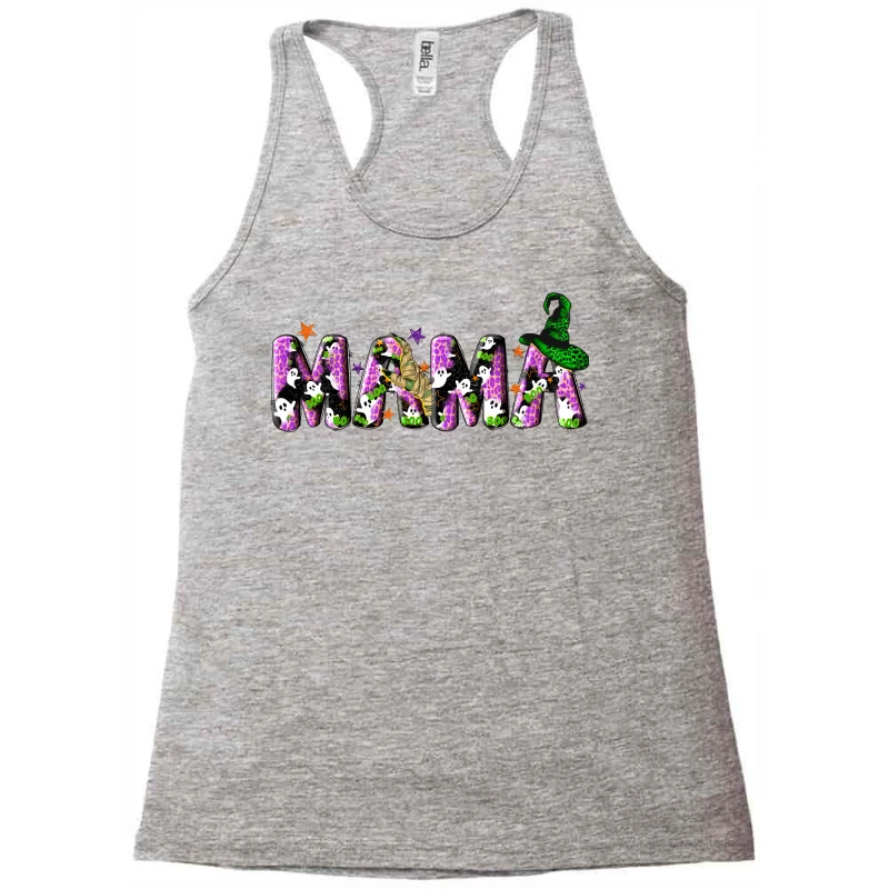 Halloween Spooky Mama Racerback Tank 5 Halloween Spooky Mama Racerback Tank - Image 3