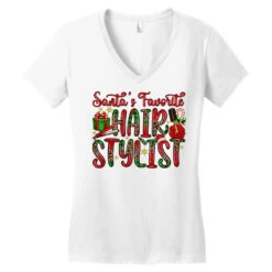 Santa's Favorite Hair Stylist Women's V-Neck T-Shirt 9 Santa's Favorite Hair Stylist Women's V-Neck T-Shirt -DIOO Clothing Shop pd.2526350841.72.25087140.s3.1 front white ffffff none x0y0 138 800x800 1