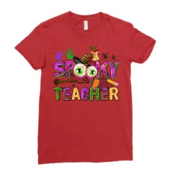 Spooky Teacher Ladies Fitted T-Shirt -DIOO Clothing Shop pd.2526356317.36.25086196.s3.1 front red ffffff none x0y0 154 800x800 1