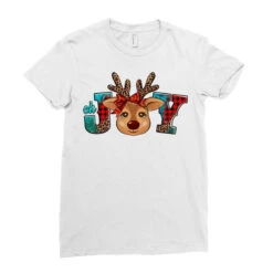 Oh Joy Reindeer Ladies Fitted T-Shirt -DIOO Clothing Shop pd.2526430683.36.25087043.s3.1 front white ffffff none x0y0 154 800x800 1