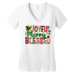 Joyful Merry Blessed Women's V-Neck T-Shirt -DIOO Clothing Shop pd.2526462960.72.25086880.s3.1 front white ffffff none x0y0 138 800x800 1