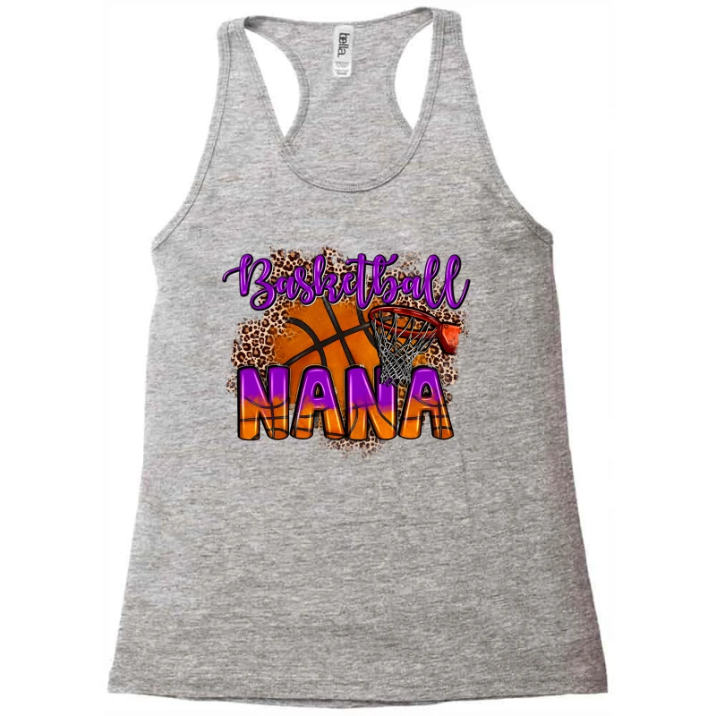 Basketball Nana Purple Racerback Tank 5 Basketball Nana Purple Racerback Tank - Image 3