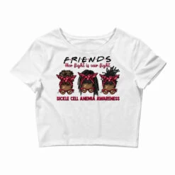 Fight Sickle Cell Alone Afro Messy Buns Crop Top