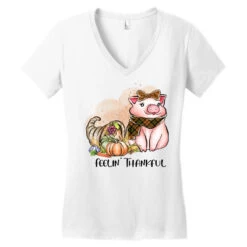 Feelin' Thankful Sublimation Women's V-Neck T-Shirt -DIOO Clothing Shop pd.2526546080.72.25093060.s3.1 front white ffffff none x0y0 138 800x800 1