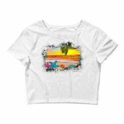 Beach Background Crop Top