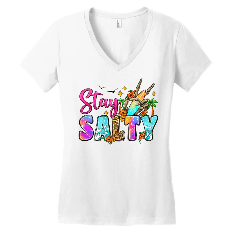 Stay Salty Women's V-Neck T-Shirt 5 Stay Salty Women's V-Neck T-Shirt - Image 3