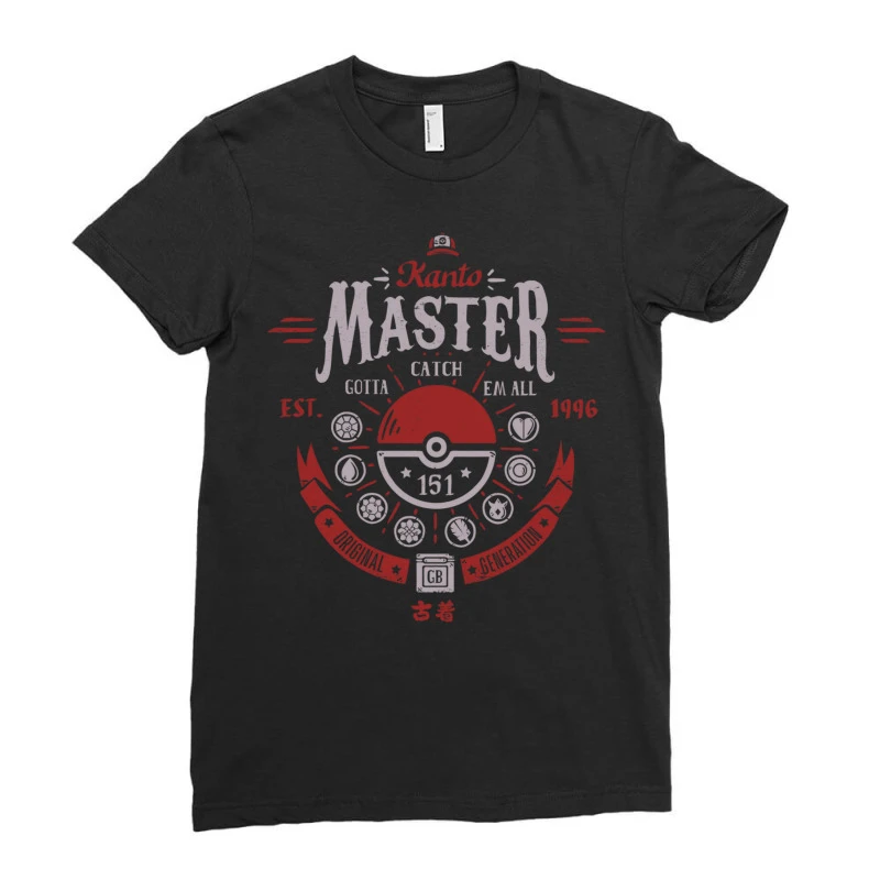 Kanto Master Classic Gaming Ladies Fitted T-Shirt 5 Kanto Master Classic Gaming Ladies Fitted T-Shirt - Image 3