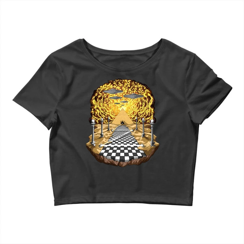 Egyptian Pyramids Aliens Crop Top 3 Egyptian Pyramids Aliens Crop Top