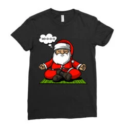 Santa Yoga Meditation Ladies Fitted T-Shirt -DIOO Clothing Shop pd.2526658603.36.25087681.s3.1 front black ffffff none x0y0 154 800x800 1