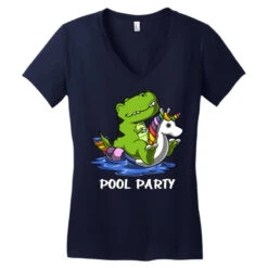 T Rex Dinosaur Riding Unicorn Float Pool Party Women's V-Neck T-Shirt 9 T Rex Dinosaur Riding Unicorn Float Pool Party Women's V-Neck T-Shirt -DIOO Clothing Shop pd.2526669322.72.25092604.s3.1 front navy ffffff none x0y0 138 800x800 1
