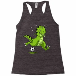 T Rex Dinosaur Playing Soccer Racerback Tank -DIOO Clothing Shop pd.2526669579.45.25092601.s3.1 front charcoal black ffffff none x0y0 144 800x800 1