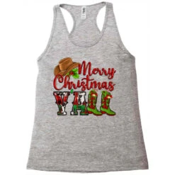 Merry Christmas Y'all Cowboy Racerback Tank 9 Merry Christmas Y'all Cowboy Racerback Tank -DIOO Clothing Shop pd.2526687679.45.25094996.s3.1 front grey ffffff none x0y0 144 800x800 1