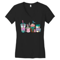 Nurse Fuel Coffee Cups Women's V-Neck T-Shirt -DIOO Clothing Shop pd.2526700238.72.25092154.s3.1 front black ffffff none x0y0 138 800x800 1
