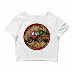 Christmas Tractor Crop Top