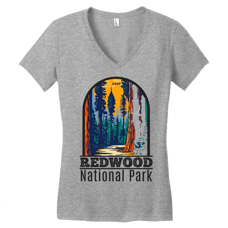 Redwood National Park Women's V-Neck T-Shirt 5 Redwood National Park Women's V-Neck T-Shirt - Image 3