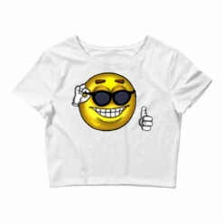 Sunglasses Thumbs Up Meme Crop Top