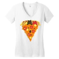 Pizza Cat Women's V-Neck T-Shirt -DIOO Clothing Shop pd.2526936161.72.25082878.s3.1 front white ffffff none x0y0 138 800x800 1