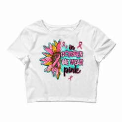 Sunflower In October We Wear Pink Crop Top